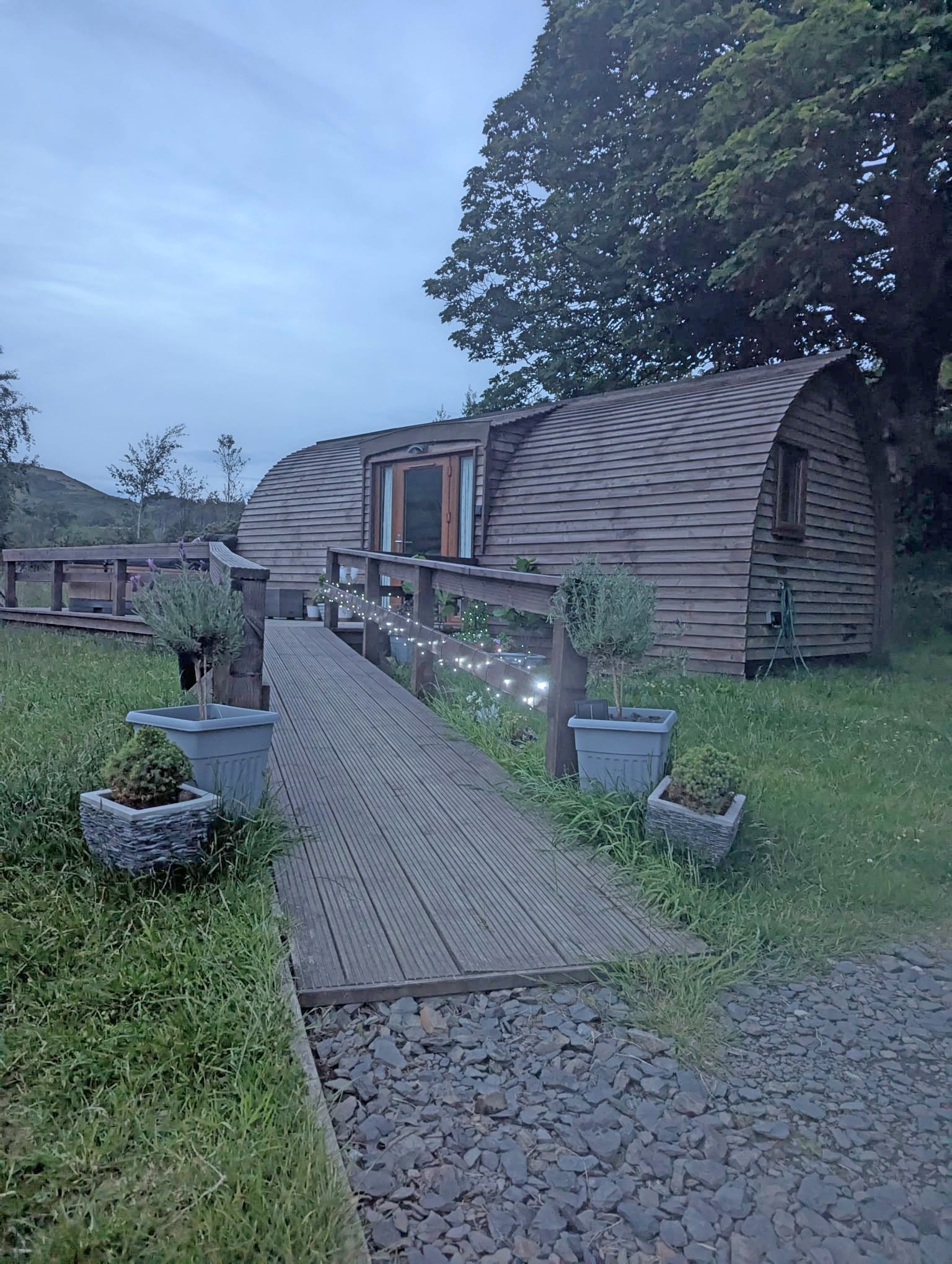Glamping lodge in the lakes - view