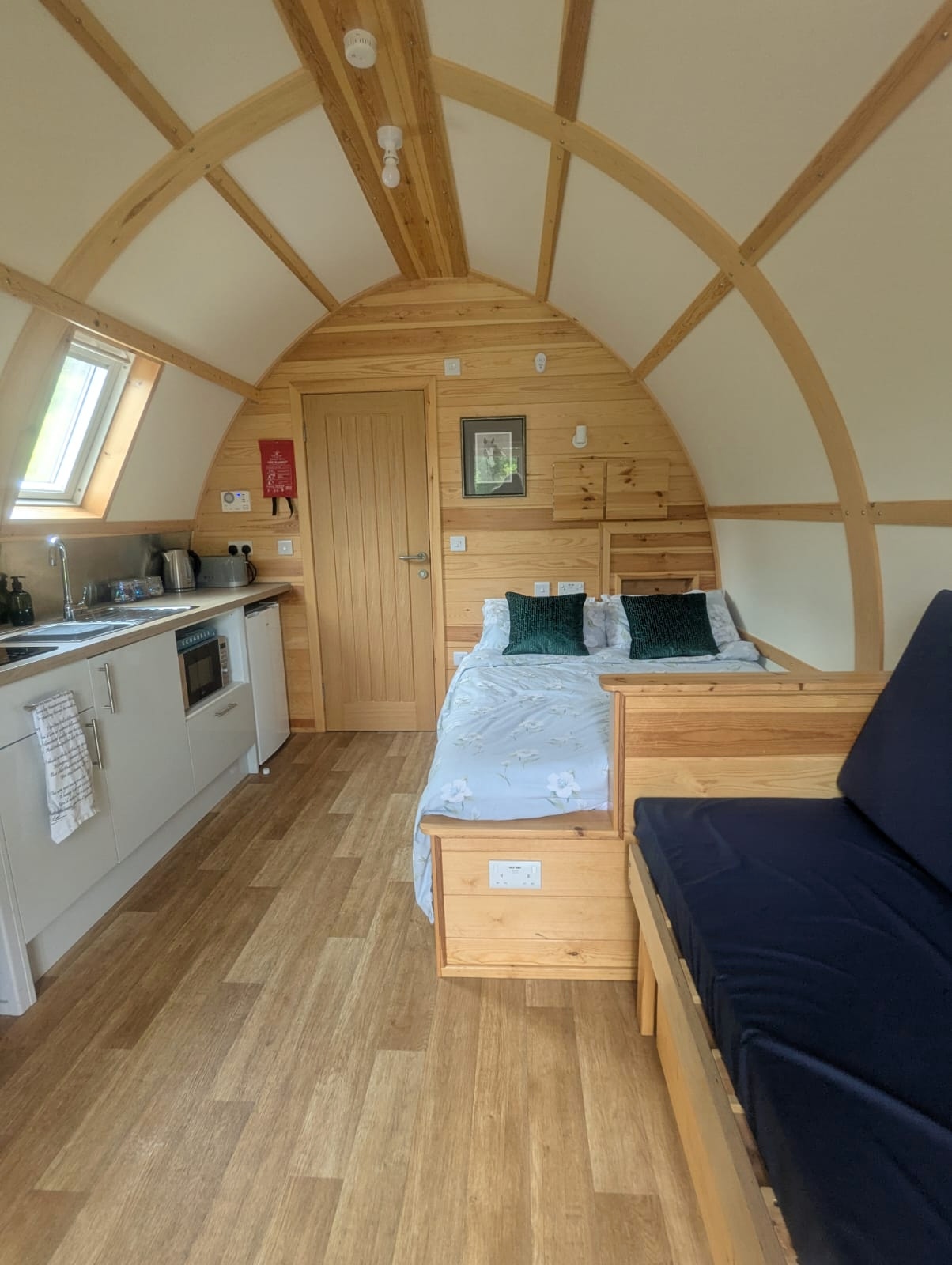 Lake District glamping cabin kitchen