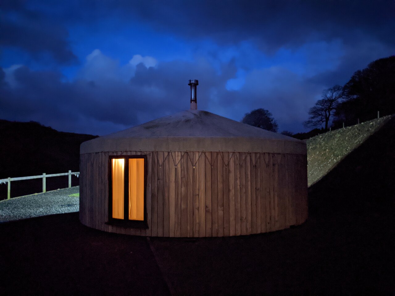 Baystone at night